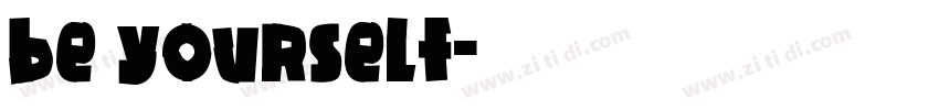 be yourself字体转换